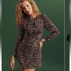 Reformation Laken Leopard Dress Size 4